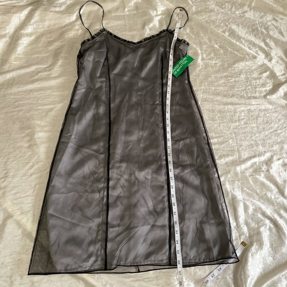NWT United Colors of Benetton silver and black mesh dress - Picture 5 of 13